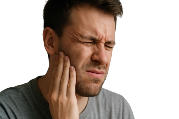 Man with jaw pain